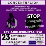 Concentración. Día Internacional contra la explotación sexual, la prostitución y la trata de mujeres y niñas.