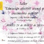 Taller “Educación afectivo sexual y crecimiento erótico